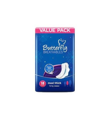 Butterfly Maxi Thick Pads Large 18pcs